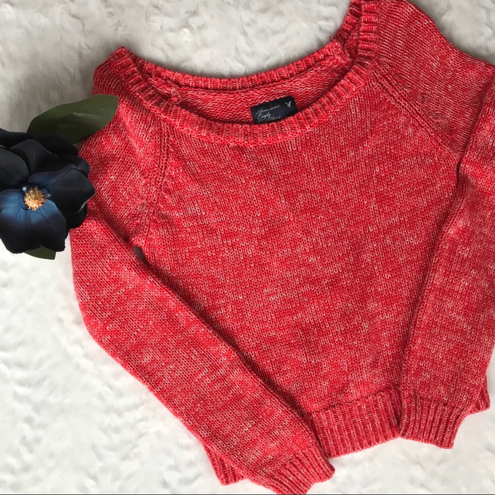 American Eagle Chunky Knit Marled Sweater